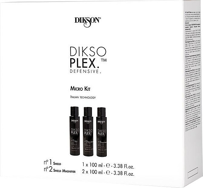 Professional Hair Care Mini Set - Dikson Dikso Plex (shield/100ml + hair/cr/2x100ml) — photo N1