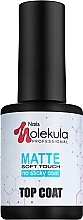 Matte No Wipe Top Coat with Velvet Effect - Nails Molekula Top Coat Matte Soft Touch — photo N2