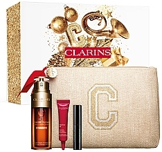 Fragrances, Perfumes, Cosmetics Clarins (ser/50ml + eye/cr/8ml + mascara/3ml + bag/1pc) (3.5 g) - Clarins (ser/50ml + eye/cr/8ml + mascara/3ml + bag/1pc) (3.5 g)