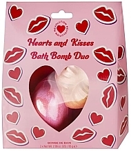 Set - I Heart Revolution Hearts & Kisses Bath Bomb Duo Kit (bath/fiz/2x85g) — photo N1