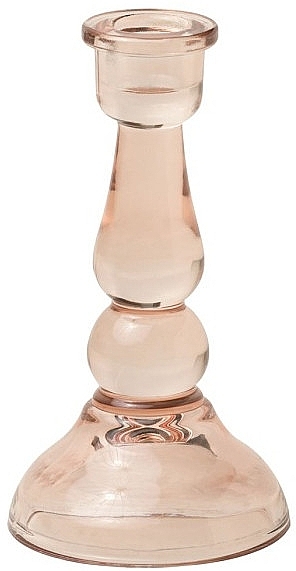 Glass Candle Holder - Paddywax Tall Glass Taper Holder Pink — photo N1