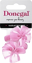 Fragrances, Perfumes, Cosmetics Hair Ties, 2 pcs, FA-5694, with light pink flowers - Donegal