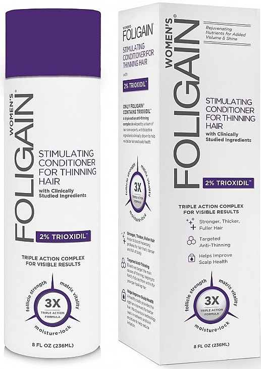 Anti-Hair Loss Conditioner - Foligain Women's Stimulating Conditioner For Thinning Hair — photo N1