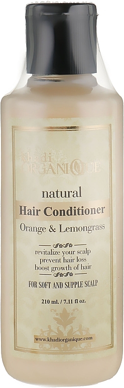 Natural Herbal Ayurvedic Conditioner "Orange & Lemongrass" - Khadi Organique Orange Lemongrass Hair Conditioner — photo N1