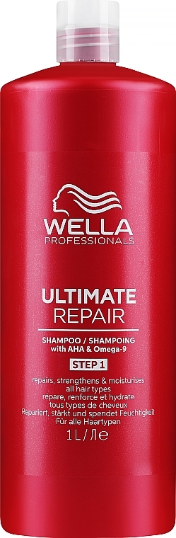 Shampoo for All Hair Types - Wella Professionals Ultimate Repair Shampoo With AHA & Omega-9 — photo N14