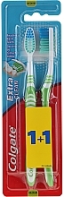 Fragrances, Perfumes, Cosmetics Toothbrush, medium, green - Colgate Extra Clean Medium