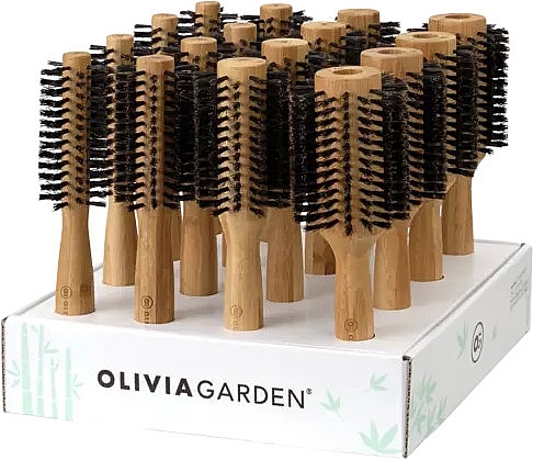 Set, 16 products - Olivia Garden Bamboo Touch Boar Display — photo N1