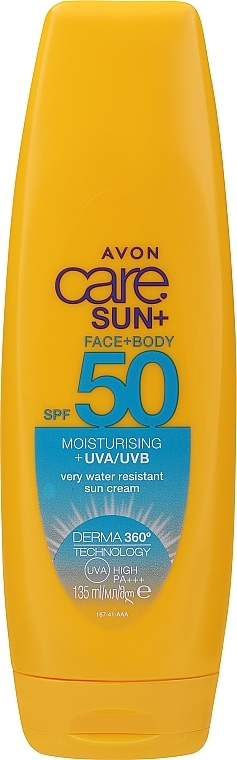 Water-Resistant Moisturizing Sun Protective Balm for Face & Body SPF 50 - Avon Care Sun+  — photo N1