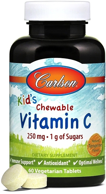 Vitamin C Dietary Supplement, chewable tablets - Carlson Labs Kid's Chewable Vitamin C — photo N6