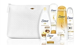 Fragrances, Perfumes, Cosmetics Set - Dove Nourishing Beauty Collection (cond/200ml + sh/250ml + deo/150ml + b/wash/250ml + soap/100g + pounch)