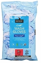 Fragrances, Perfumes, Cosmetics Wet Wipes, 16 pcs - Sence Wet Wash Gloves Face & Body