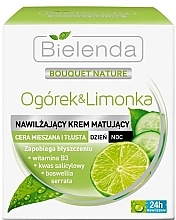 Fragrances, Perfumes, Cosmetics Mattifying Day & Night Cream - Bielenda Cucumber and lime Cream Against The Light Day / Night