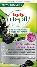 Face Wax Strips - Byly Depil Activated Charcoal Hair Removal Strips Face — photo N8