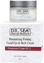 Fragrances, Perfumes, Cosmetics Moisturizing Firming Face & Neck Cream with Pomegranate & Ginger Extracts SPF15 - Dr. Sea Moisturizing Cream