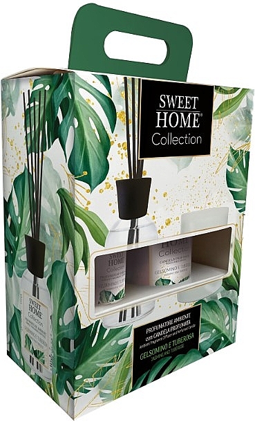 キット - Sweet Home Collection Jasmine and Tuberose Gift Set (diffuser/100ml + candle/110g) — photo N1