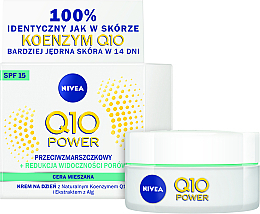 Anti-Wrinkle Moisturizing Day Cream for Combination Skin - NIVEA Visage Q10 Plus SPF15 — photo N1