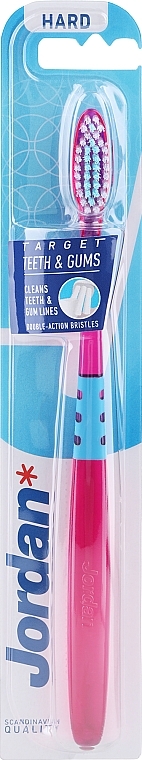 Hard Toothbrush Target, pink - Jordan Target Teeth & Gums Hard — photo N4