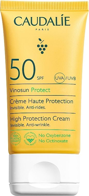 Sunscreen SPF50 - Caudalie Vinosun High Protection Cream SPF50 — photo N1