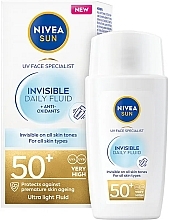 顔用日焼け止め液 - NIVEA Sun UV Face Specialist Invisible Daily Fluid SPF 50+ — photo N1