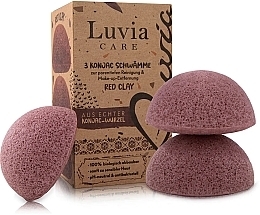 Fragrances, Perfumes, Cosmetics Konjac Sponge Set - Luvia Cosmetics Konjac Sponge Set Red Clay