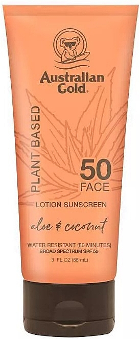 Sun Face Lotion - Australian Gold Plant Based Sunscreen Face Lotion SPF 50 — photo N1