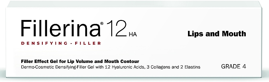 Filling Gel for Lip Volume, level 4 - Fillerina 12HA Densifying-Filler Lips And Mouth Grade 4 — photo N1