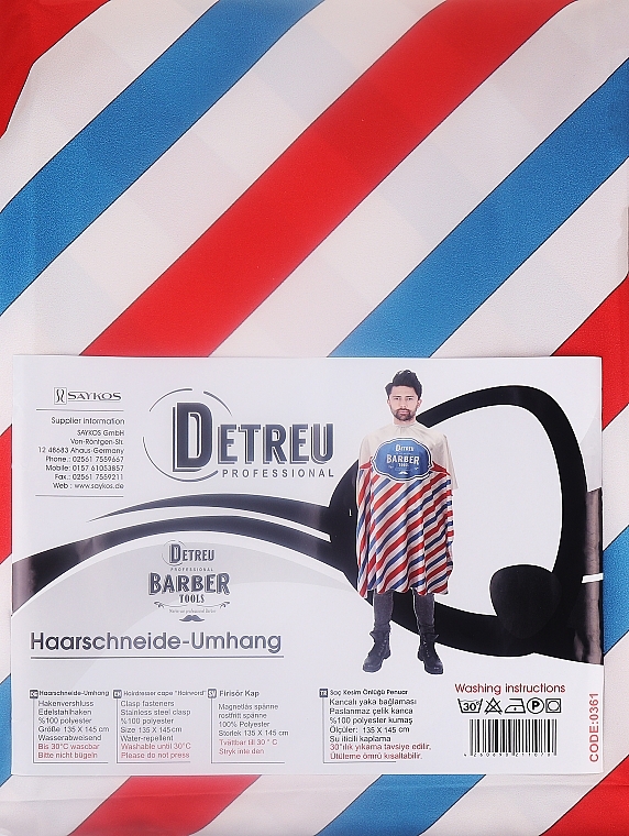 Hairdressing Cape, 135x145cm - Detreu — photo N1