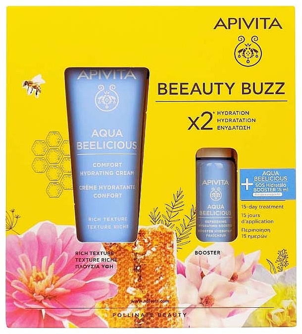 Set - Apivita Aqua Beelicious Set (f/cream/40ml+f/boost/10ml) — photo N2