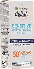 Facial Sun Cream - Garnier Delial Ambre Solaire Sensitive Advanced Face Cream SPF50+ — photo N2