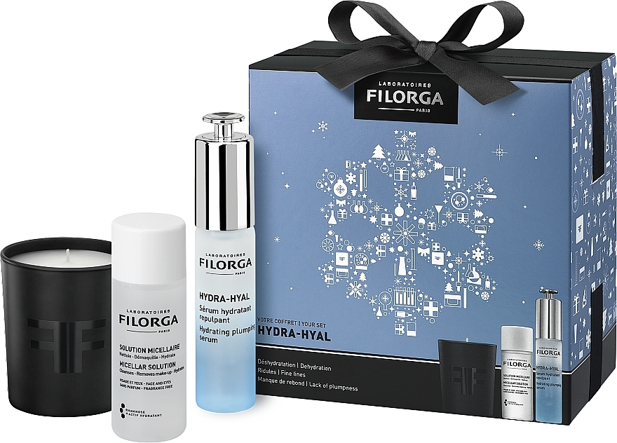 Set - Filorga Hydra-Hyal Set (f/ser/30ml + mic/water/50ml + candle/140g)	 — photo N1