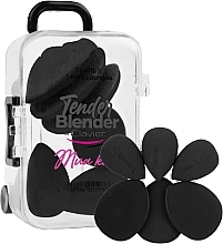 Mini Makeup Sponge Set, black, 6 pcs - Clavier Tender Blender Mua Kit — photo N1