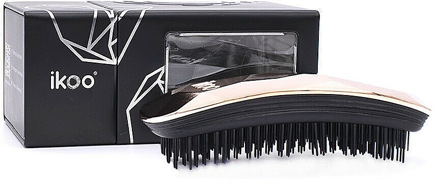 Hair Brush - Ikoo Home Black Gold Digger Light Pink — photo N2