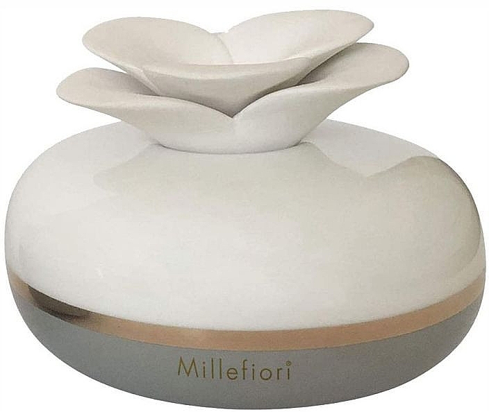 Porcelain Diffuser without Filler - Millefiori Milano Air Design Grey Flower — photo N1