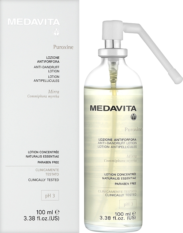 Cleansing Anti-Dandruff Lotion - Medavita Puroxine Lotion Anti Dandruff Spray — photo N2