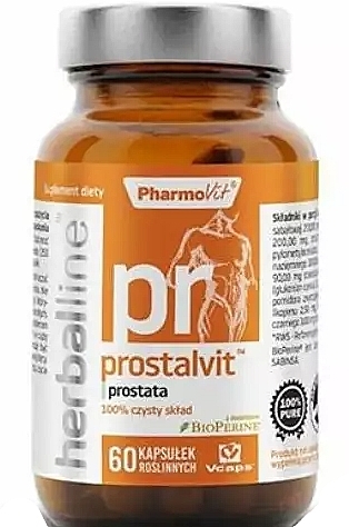 Dietary Supplement 'Prostalvit', 60pcs - Pharmovit Herballine — photo N1