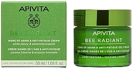 Fragrances, Perfumes, Cosmetics Facial Gel Cream - Apivita Bee Radiant Signs of Aging & Anti-Fatigue Gel-Cream Light Texture