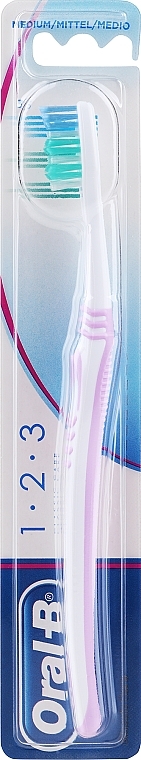 Medium 35 Toothbrush, lilac - Oral-B 1-2-3 Classic Care 35 Medium — photo N1