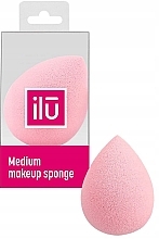 Fragrances, Perfumes, Cosmetics Raindrop Medium Makeup Sponge, pink - Ilu Sponge Raindrop Medium Pink