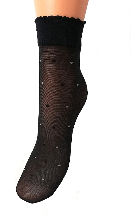 Women Socks with Pattern 'Carry', 20 Den, nero - Knittex — photo N3