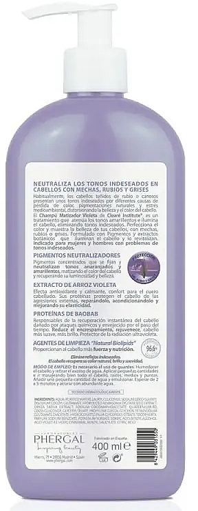 Toning Shampoo - Cleare Institute Violet Toning Shampoo — photo N2