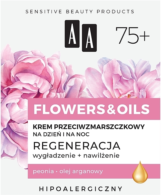 Anti-Wrinkle Day & Night Cream 75+ - AA Flowers & Oils Night And Day Anti-Wrinkle Cream — photo N2