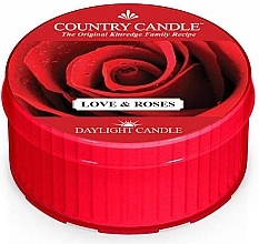 Fragrances, Perfumes, Cosmetics Tea Candle 'Love and Roses' - Country Candle Love & Roses Daylight