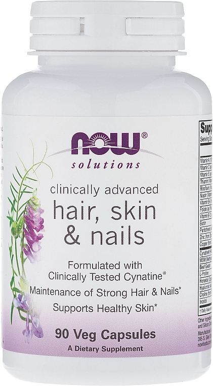 Skin, Hair & Nails Vitamins, capsules - Now Foods Solutions Hair, Skin & Nails — photo N1