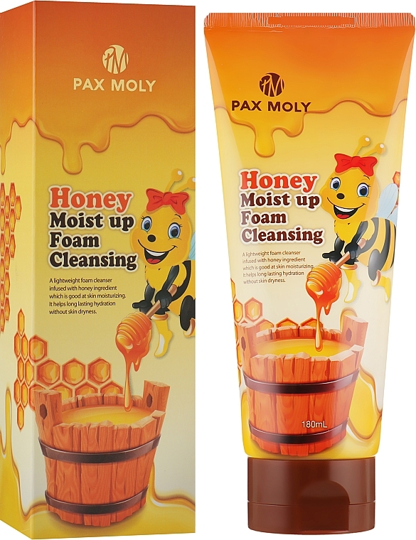 Facial Foam with Honey Extract - Pax Moly Honey Moist Up Foam Cleansing — photo N1