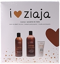 Fragrances, Perfumes, Cosmetics Set - Ziaja Cupuacu (sh/gel/500ml + b/balm/300ml + cr/50ml)