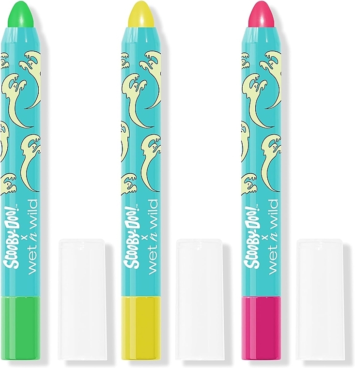 Face & Body Crayon Set - Wet N Wild x Scooby Doo Glow Madness 3 Piece UV Glow Face & Body Crayon Set (crayon/3x3,2g) — photo N4