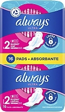 Fragrances, Perfumes, Cosmetics Sanitary Pads, 16pcs - Always Ultra Super Plus Instant Dry