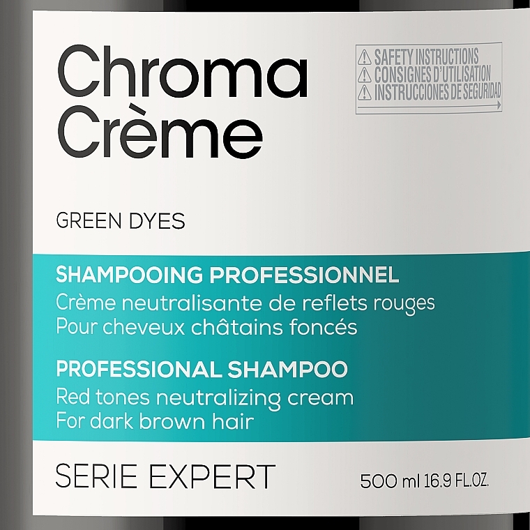 Green Pigment Cream Shampoo - L'Oreal Professionnel Serie Expert Chroma Creme Professional Shampoo Green Dyes — photo N8