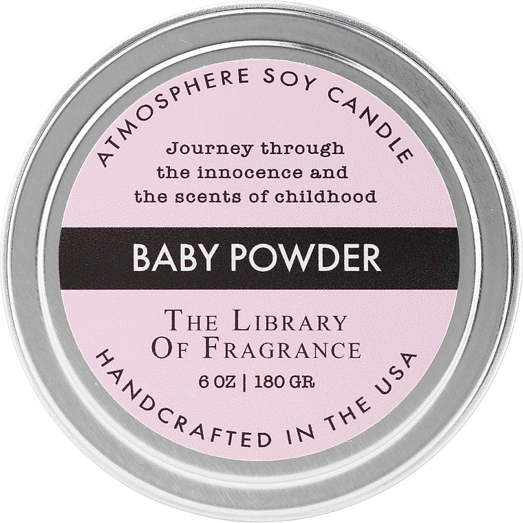 Scented Soy Candle "Baby Powder" - Demeter Fragrance The Library of Fragrance Baby Powder Soy Candle — photo N1