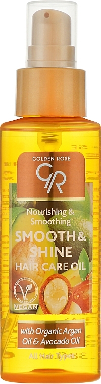 Nourishing & Smoothing Hair Oil - Golden Rose Smooth&Shine Hair Care Oil — photo N1